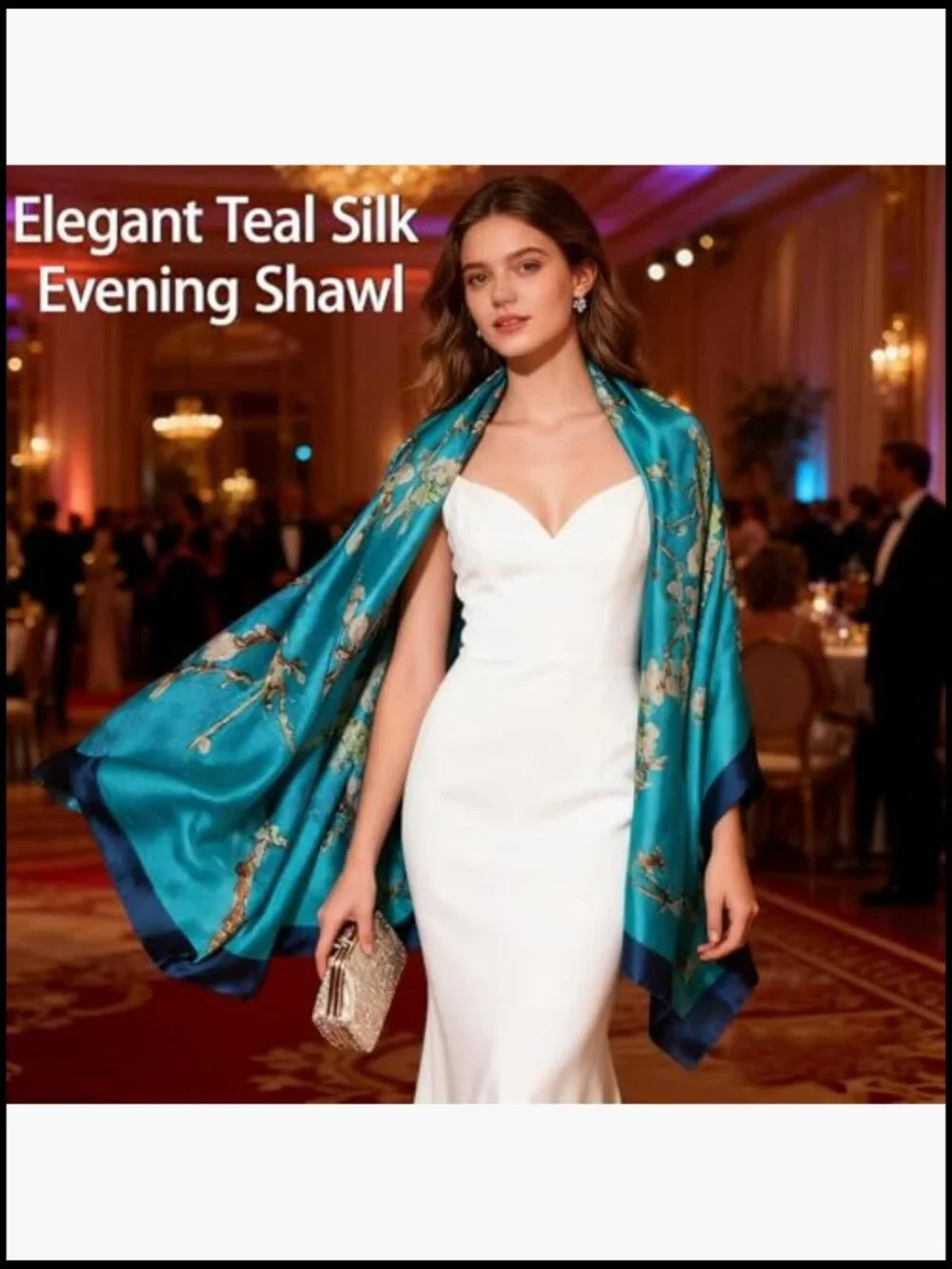 Large Silk-Feel Shawl Scarf Lightweight Satin Wrap Fashion Neck Scarf Hijab